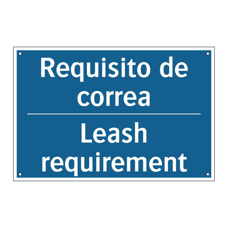 Requisito de correa - Leash requirement