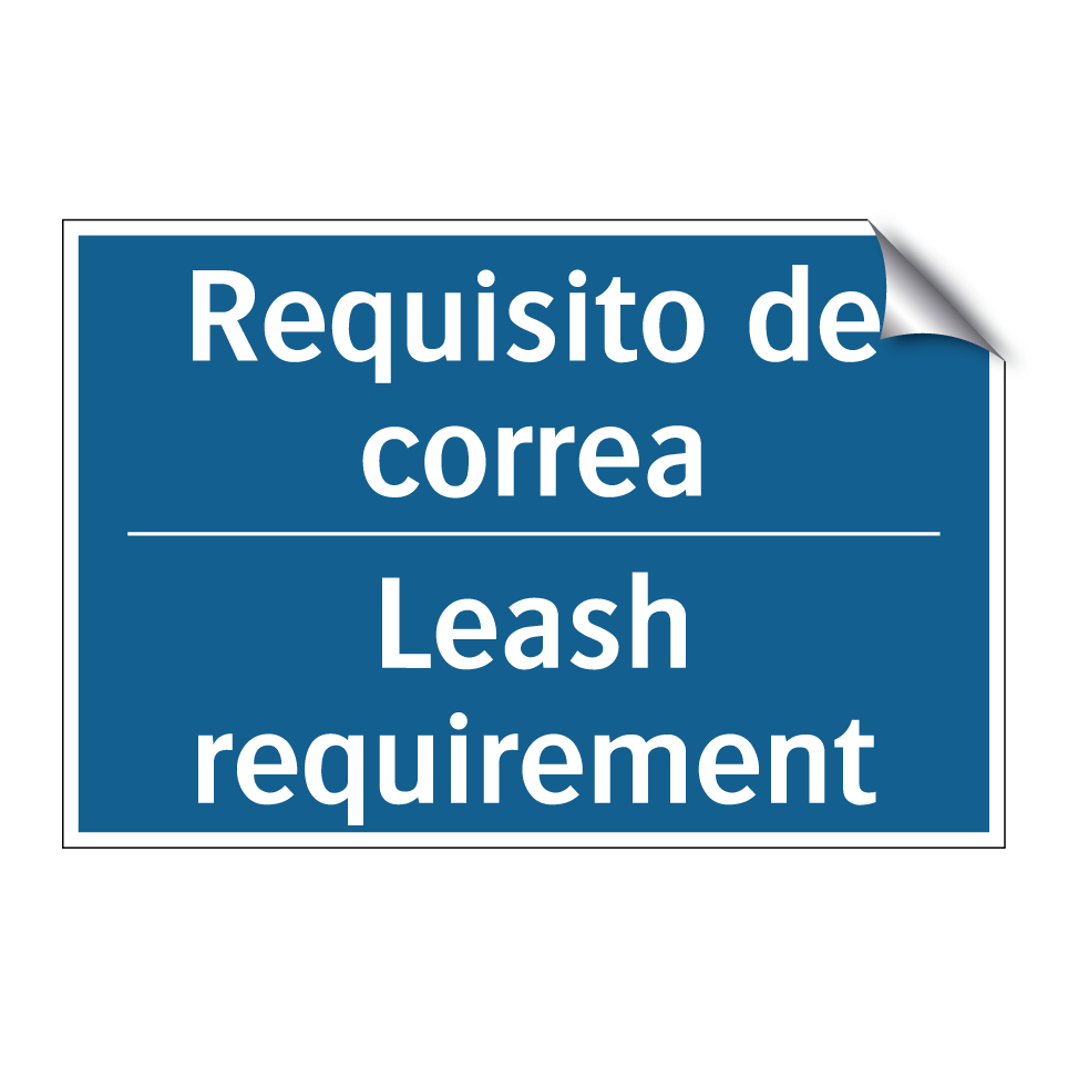 Requisito de correa - Leash requirement