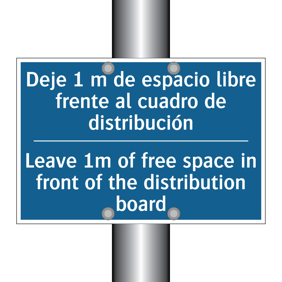 Deje 1 m de espacio libre frente /.../ - Leave 1m of free space in front /.../