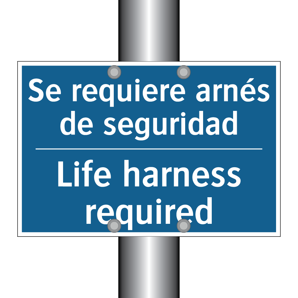 Se requiere arnés de seguridad - Life harness required