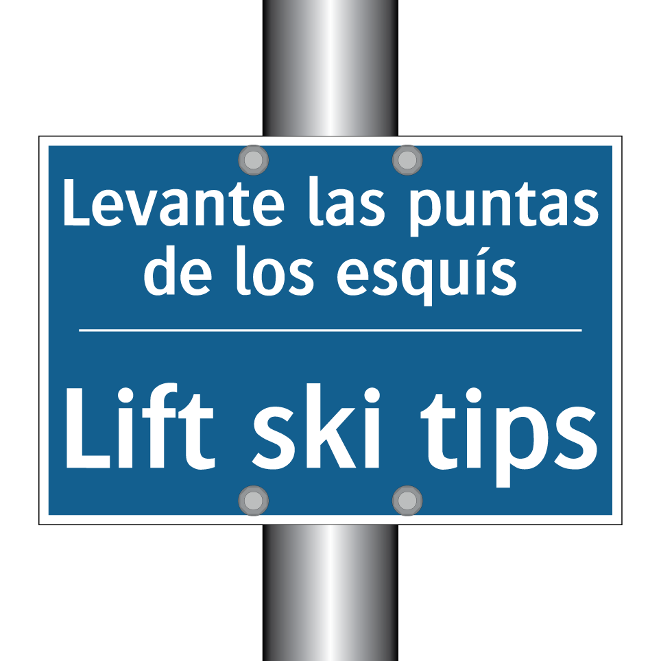 Levante las puntas de los esquís /.../ - Lift ski tips