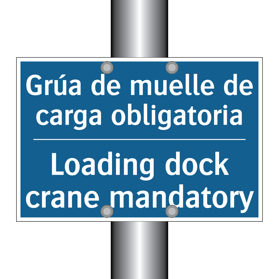 Grúa de muelle de carga obligatoria /.../ - Loading dock crane mandatory