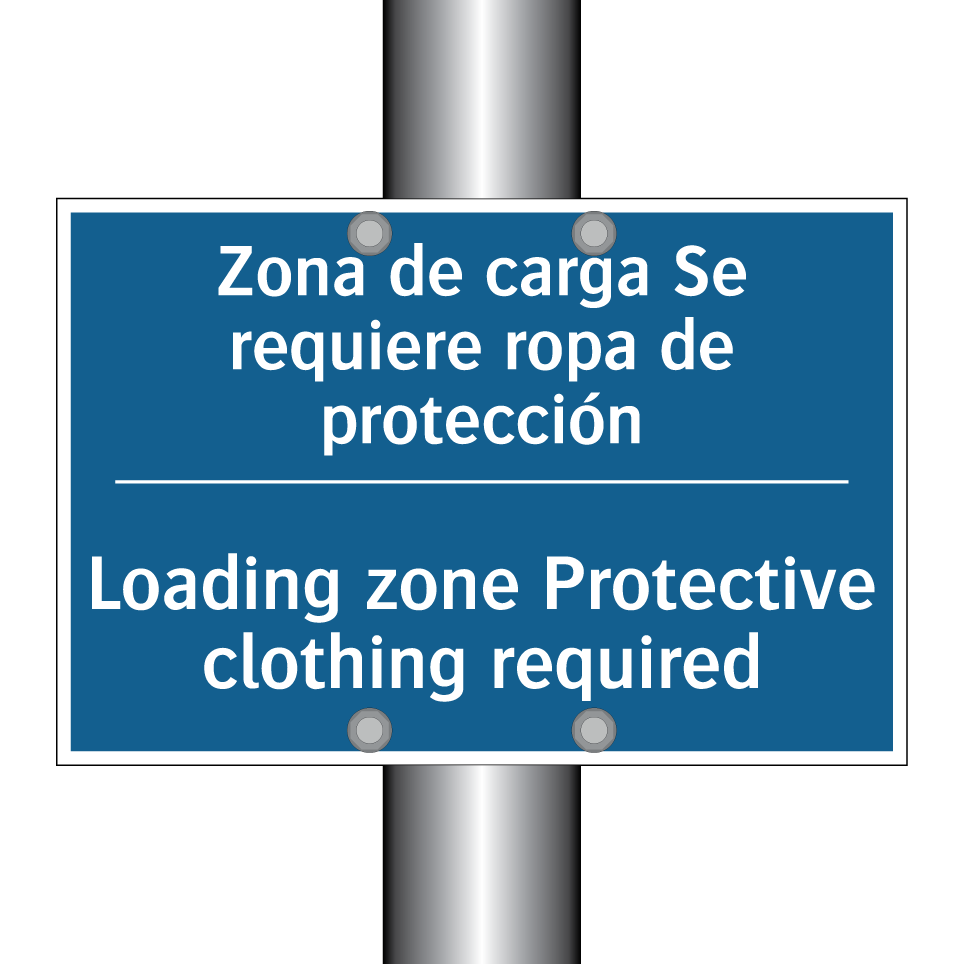 Zona de carga Se requiere ropa /.../ - Loading zone Protective clothing /.../