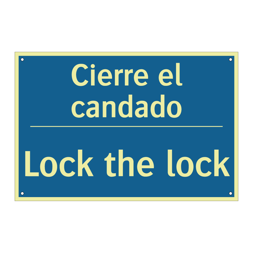 Cierre el candado - Lock the lock