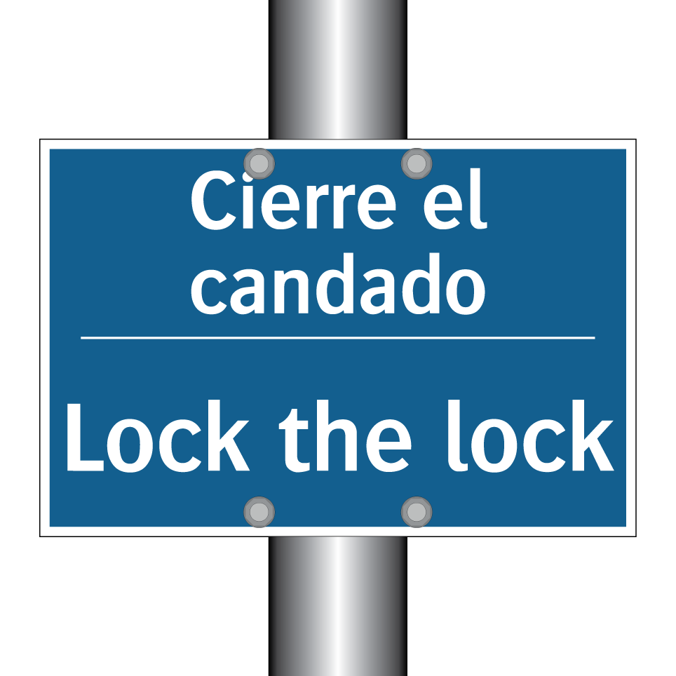 Cierre el candado - Lock the lock