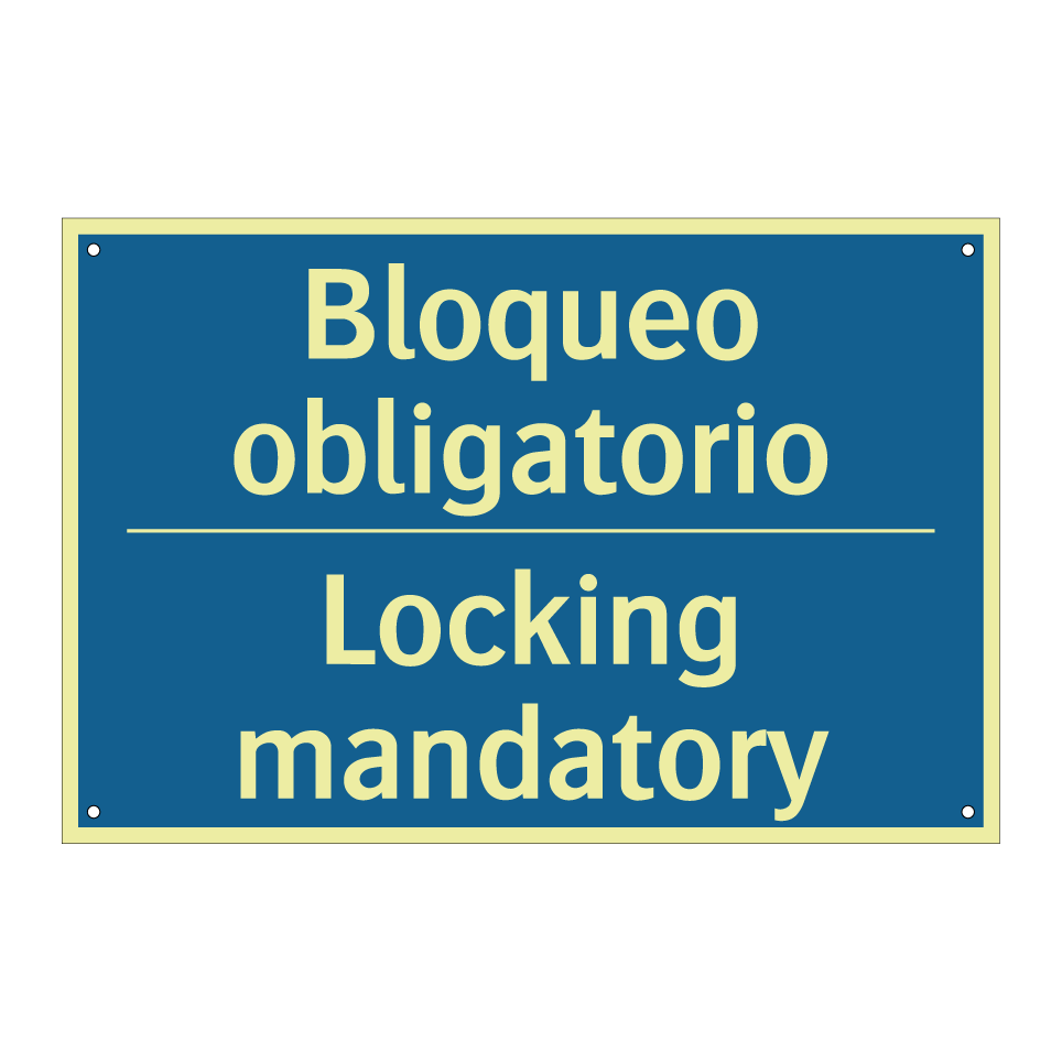 Bloqueo obligatorio - Locking mandatory