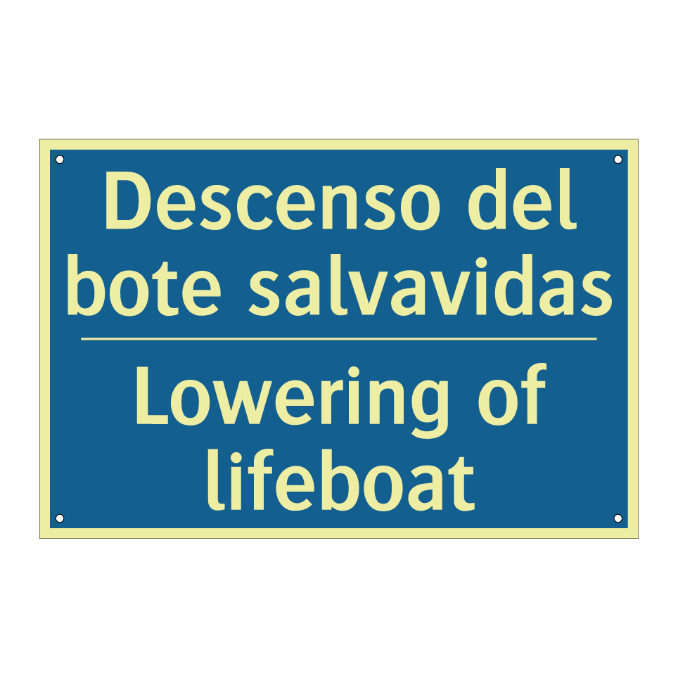 Descenso del bote salvavidas - Lowering of lifeboat