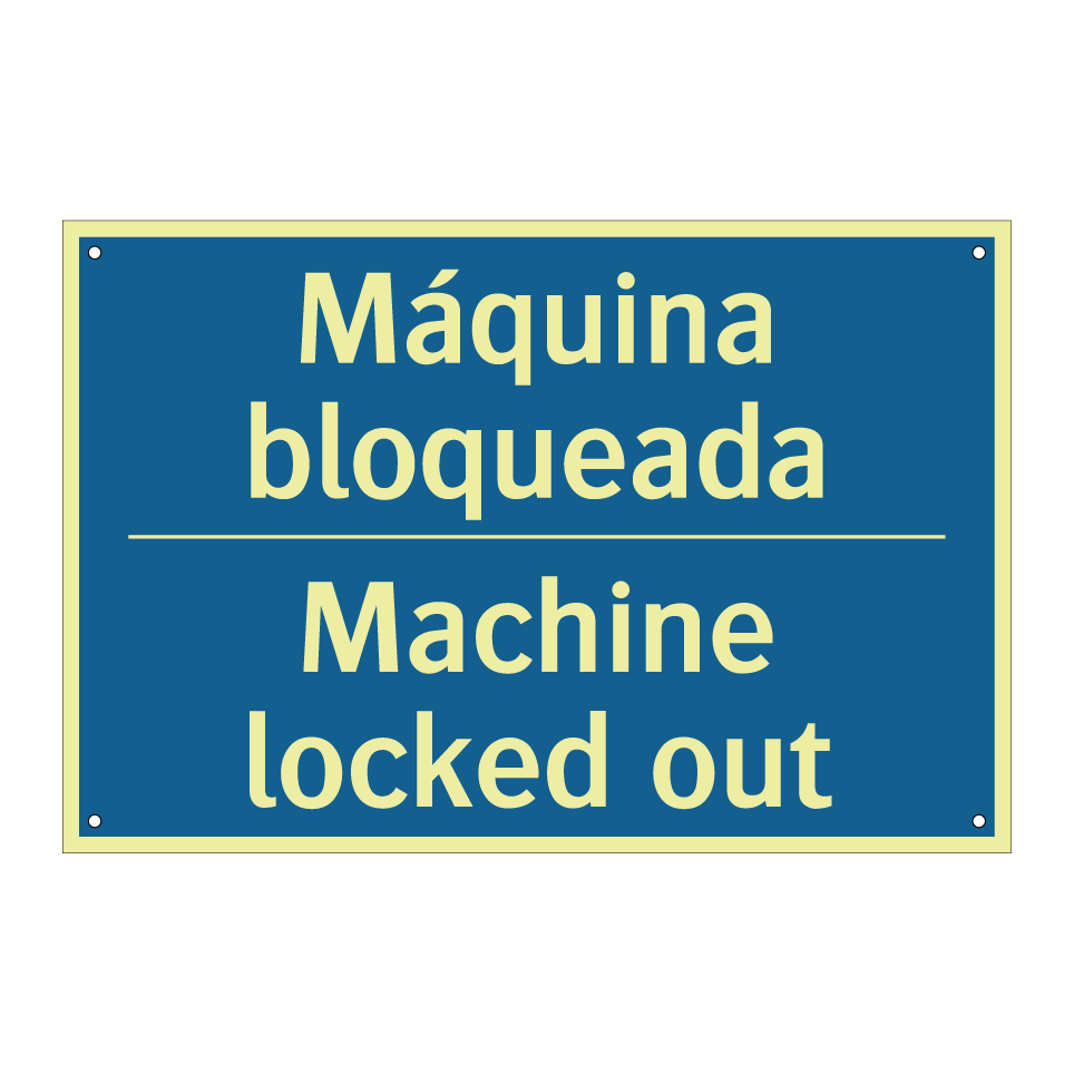 Máquina bloqueada - Machine locked out