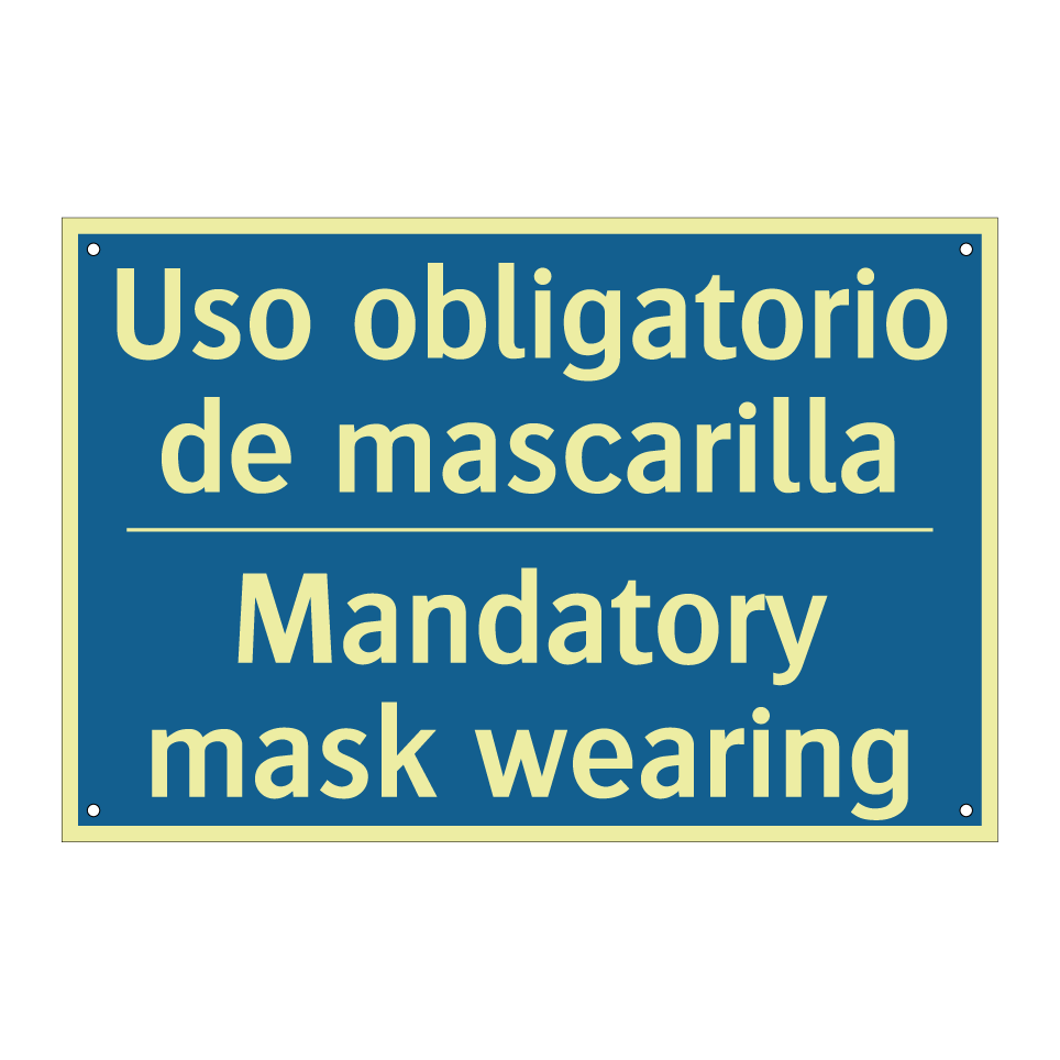 Uso obligatorio de mascarilla - Mandatory mask wearing