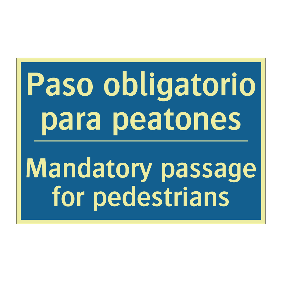 Paso obligatorio para peatones - Mandatory passage for pedestrians /.../
