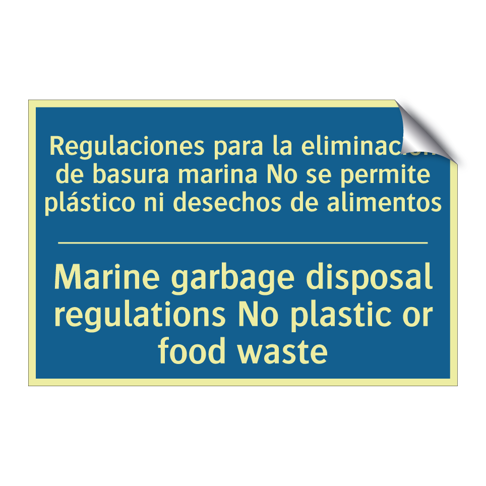 Regulaciones para la eliminación /.../ - Marine garbage disposal regulations /.../