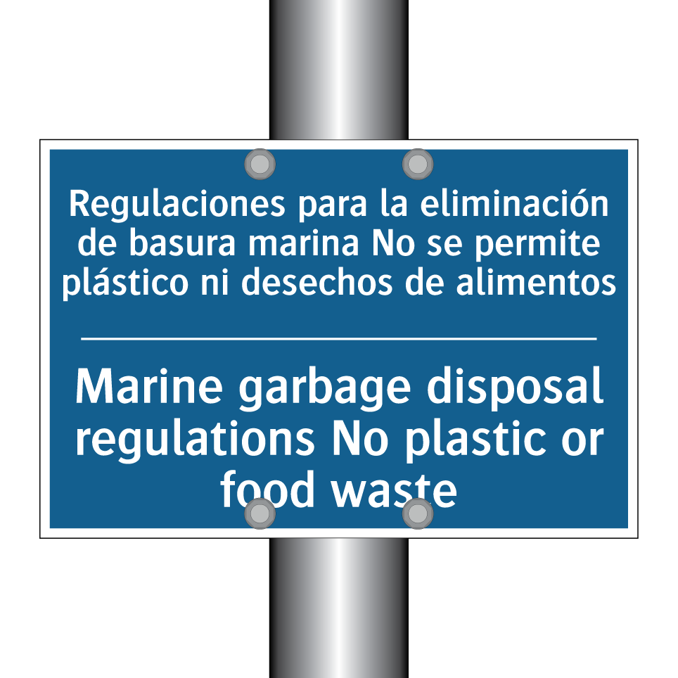 Regulaciones para la eliminación /.../ - Marine garbage disposal regulations /.../