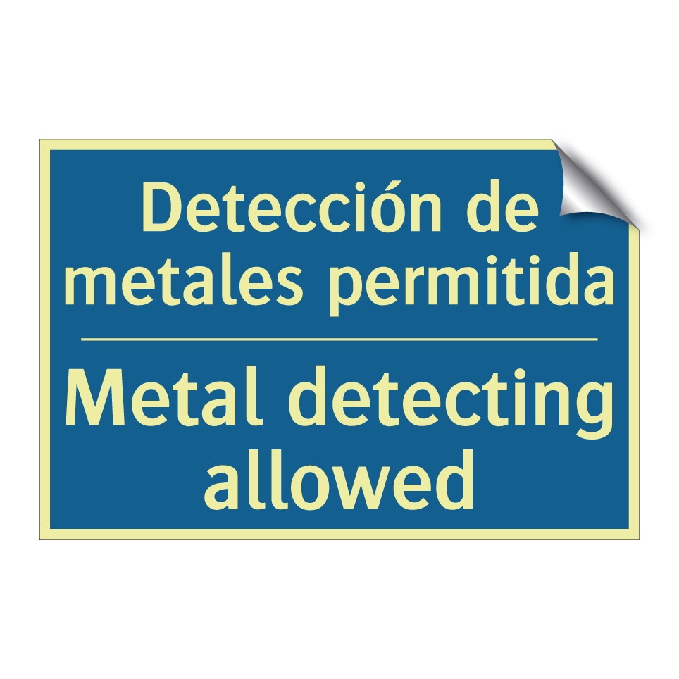 Detección de metales permitida - Metal detecting allowed