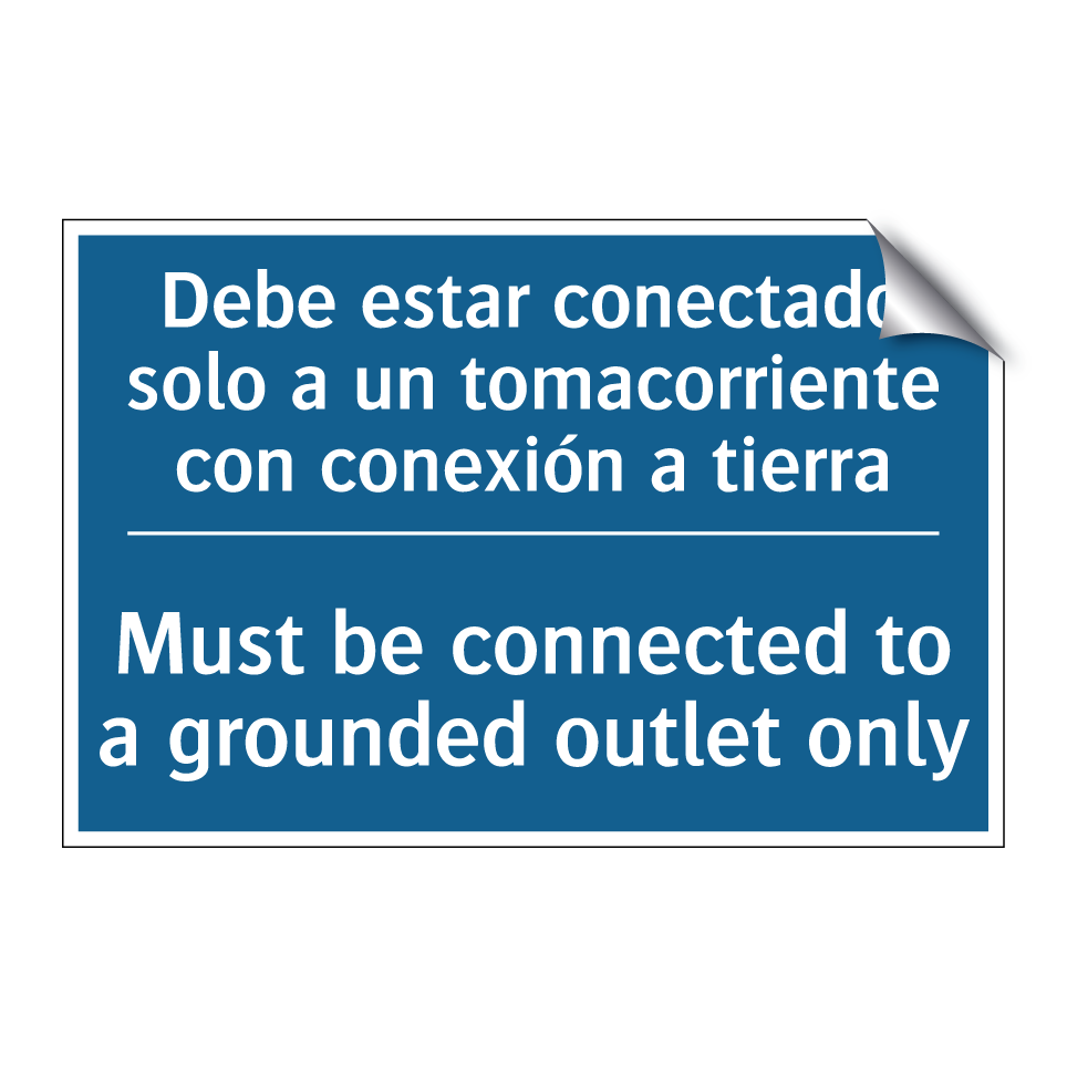 Debe estar conectado solo a un /.../ - Must be connected to a grounded /.../