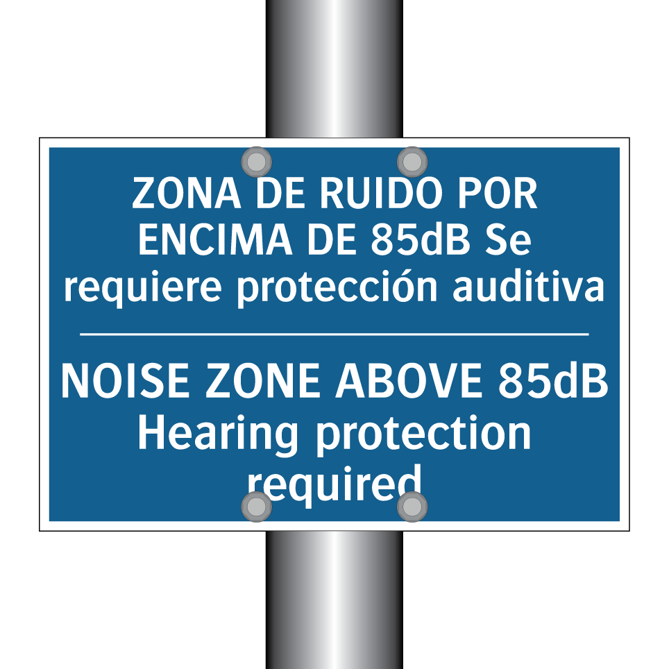 ZONA DE RUIDO POR ENCIMA DE 85dB /.../ - NOISE ZONE ABOVE 85dB Hearing /.../