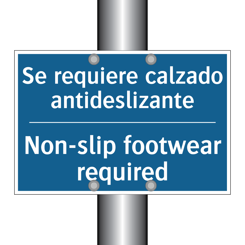 Se requiere calzado antideslizante /.../ - Non-slip footwear required
