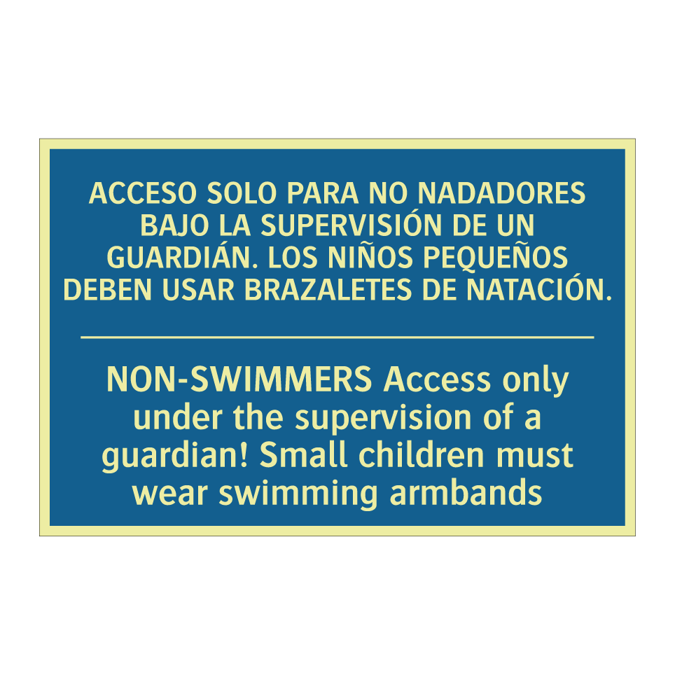 ACCESO SOLO PARA NO NADADORES /.../ - NON-SWIMMERS Access only under /.../