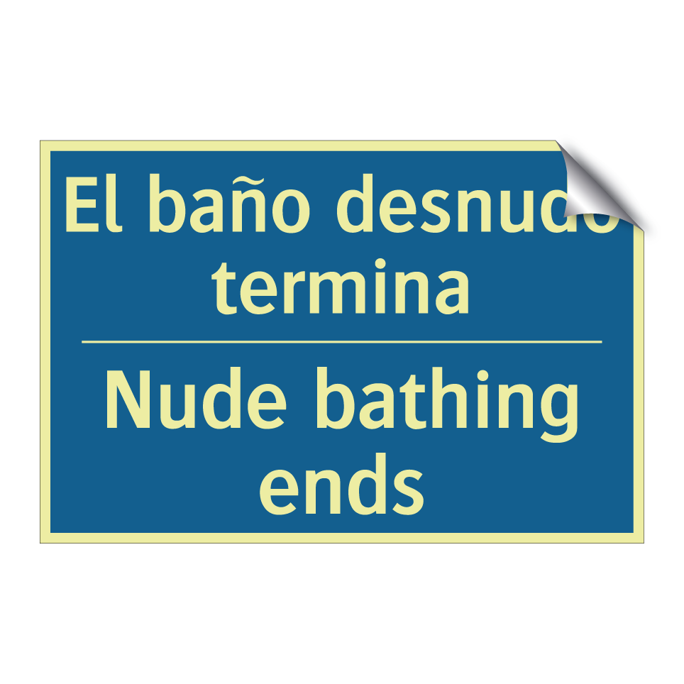 El baño desnudo termina - Nude bathing ends
