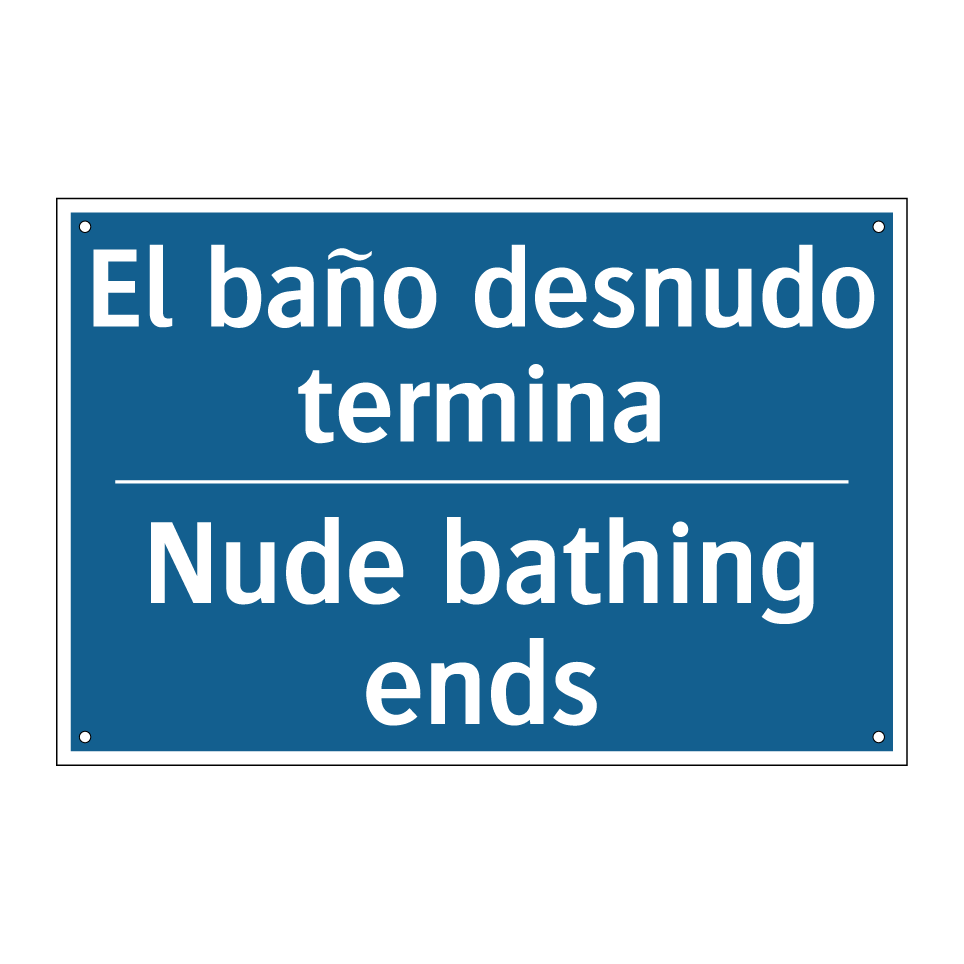 El baño desnudo termina - Nude bathing ends