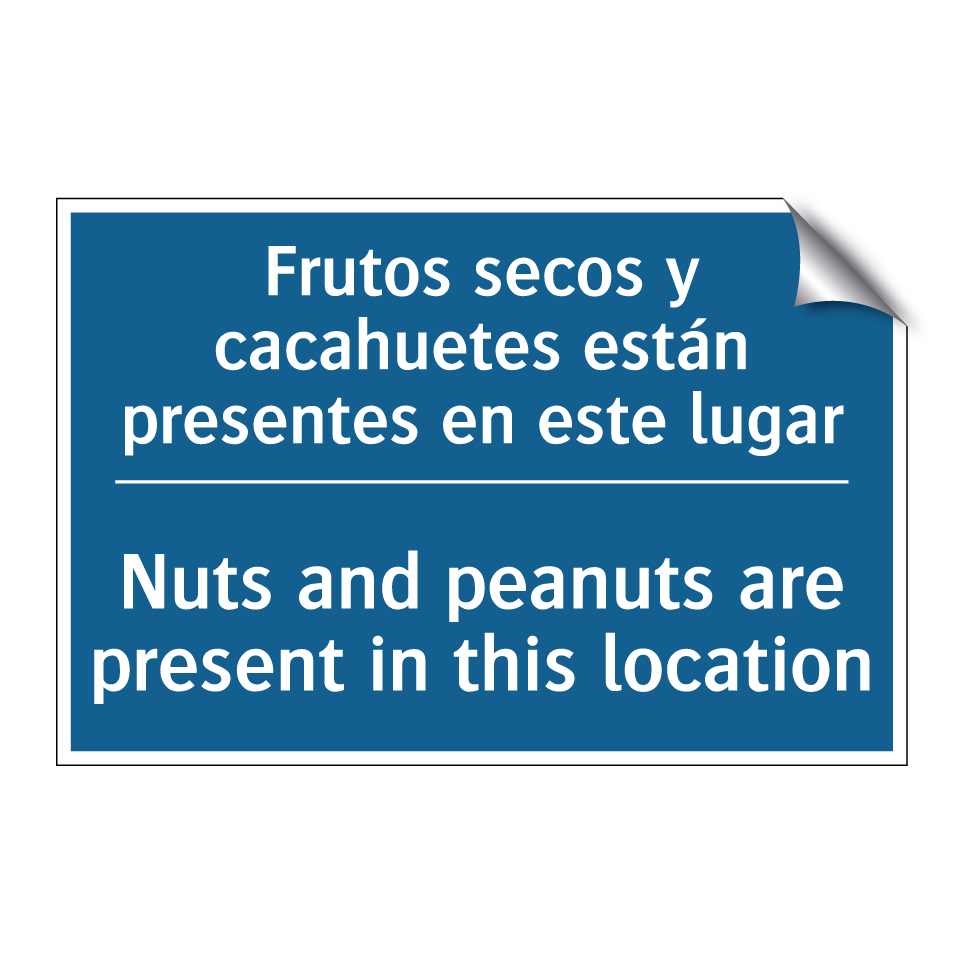Frutos secos y cacahuetes están /.../ - Nuts and peanuts are present in /.../