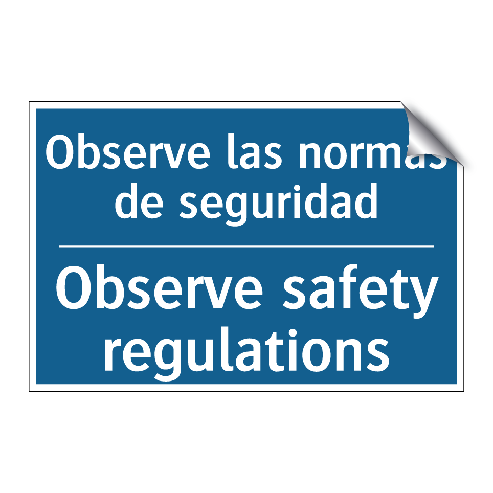 Observe las normas de seguridad /.../ - Observe safety regulations