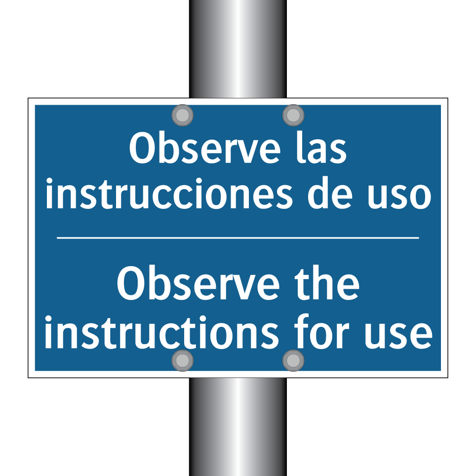 Observe las instrucciones de uso /.../ - Observe the instructions for use /.../