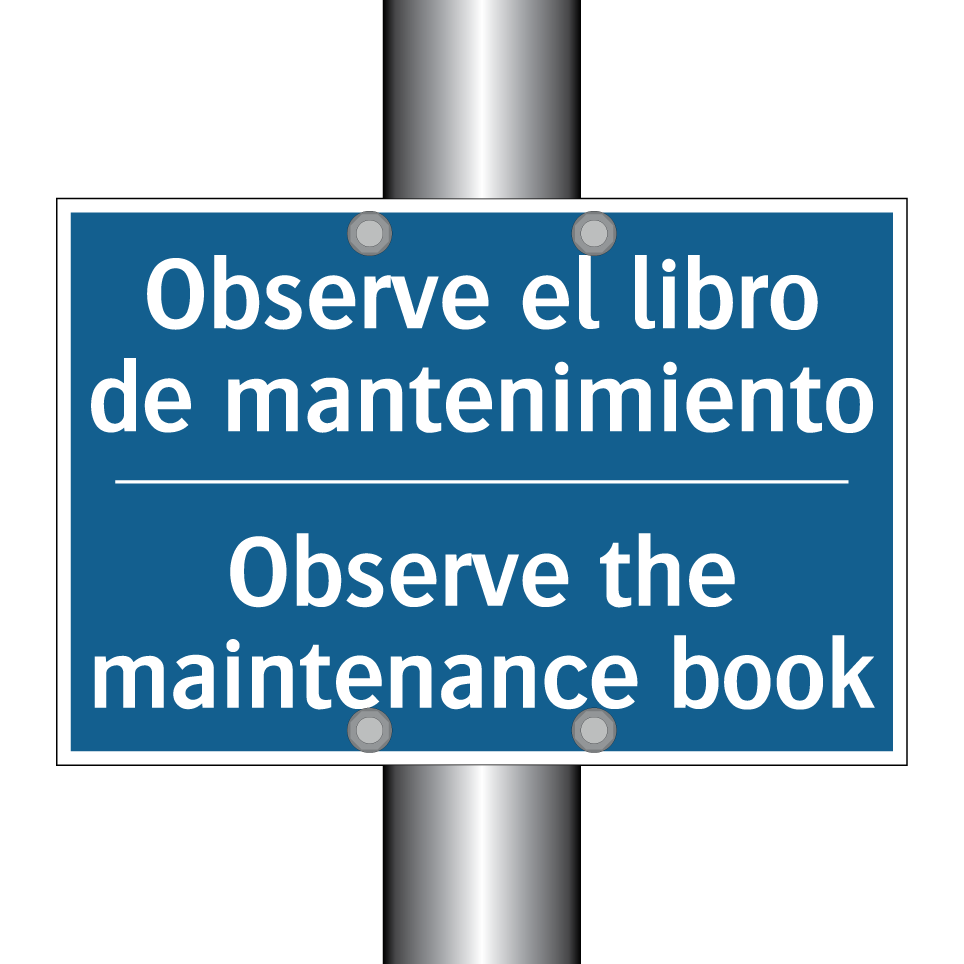 Observe el libro de mantenimiento /.../ - Observe the maintenance book