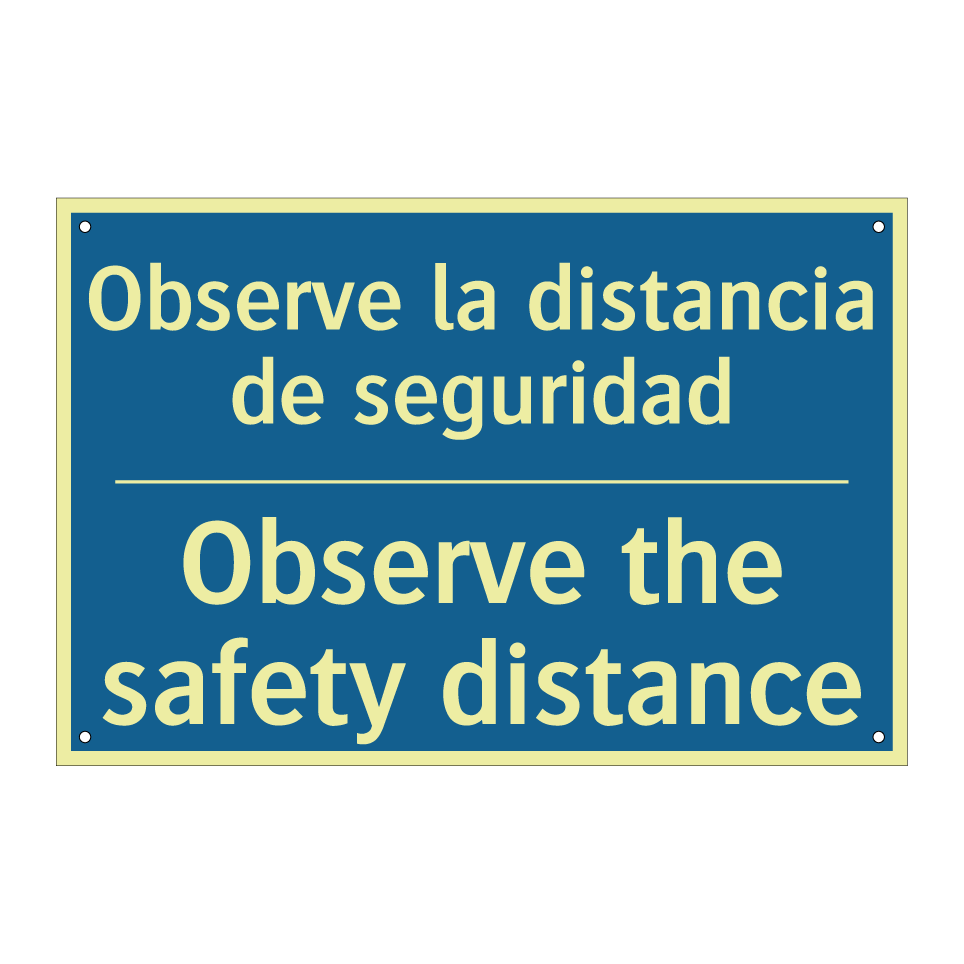 Observe la distancia de seguridad /.../ - Observe the safety distance