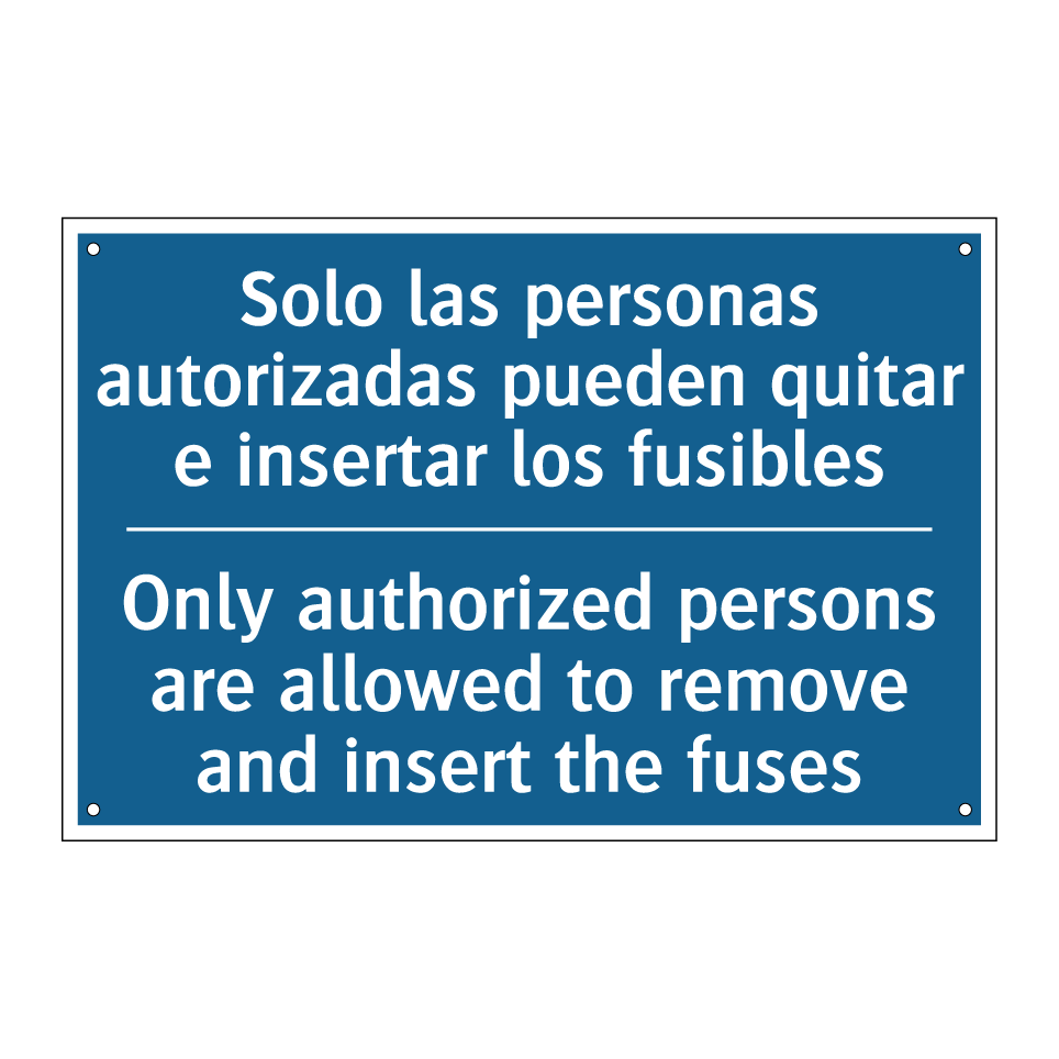 Solo las personas autorizadas /.../ - Only authorized persons are allowed /.../