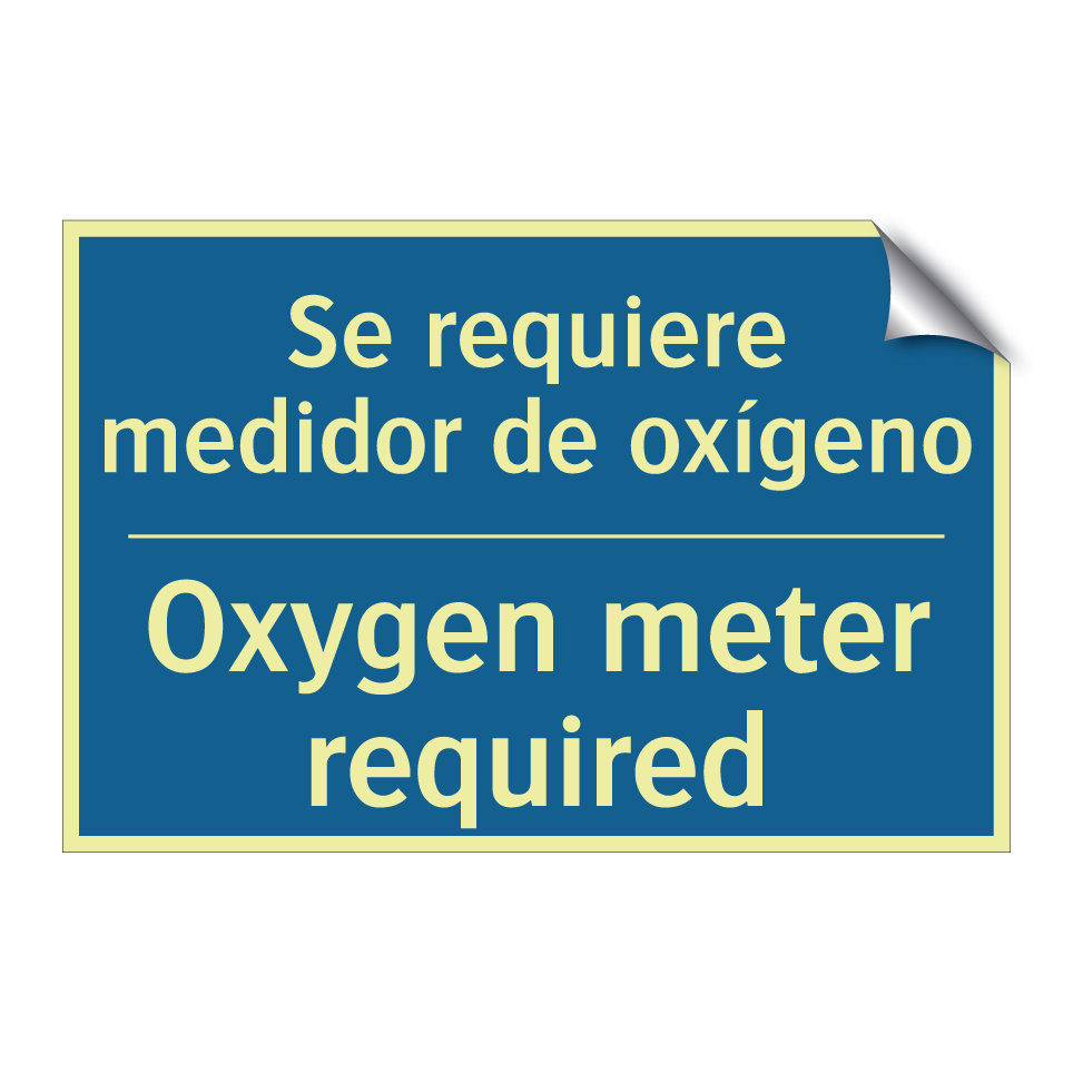 Se requiere medidor de oxígeno - Oxygen meter required