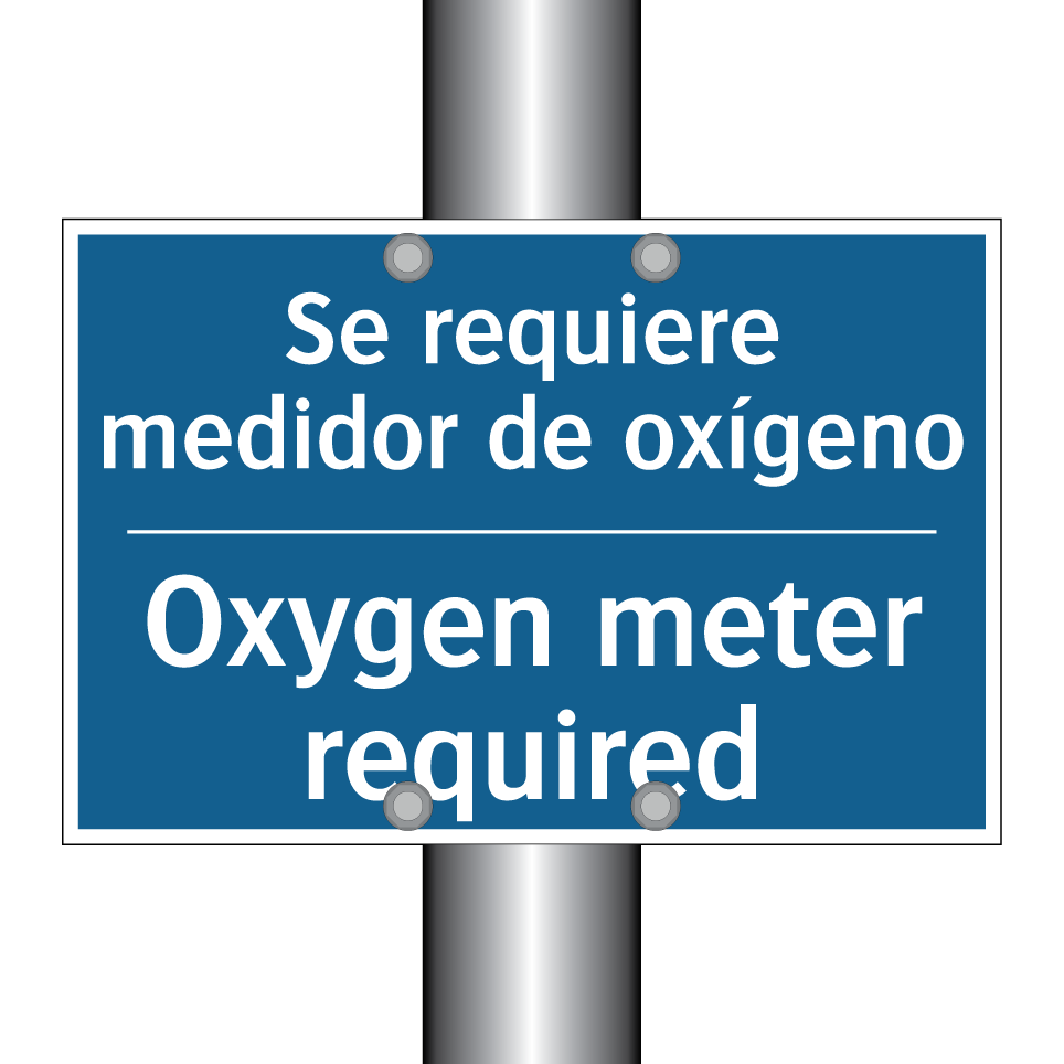 Se requiere medidor de oxígeno - Oxygen meter required