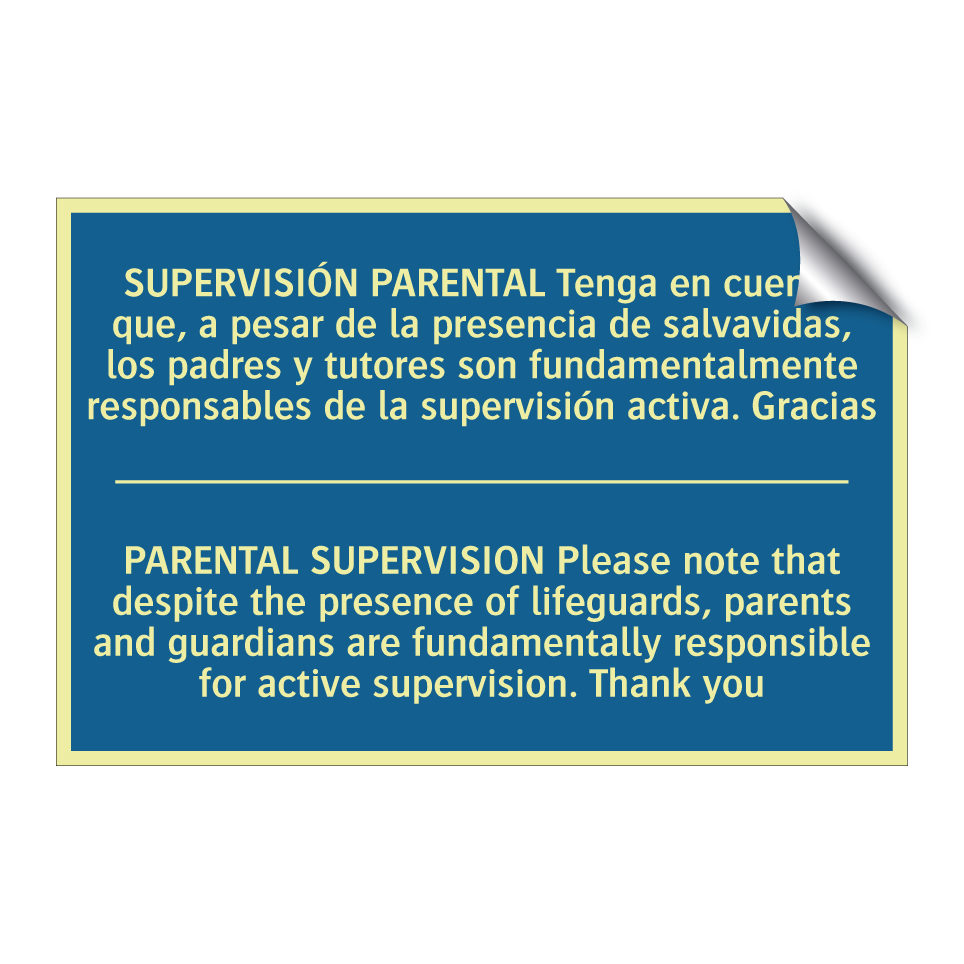 SUPERVISIÓN PARENTAL Tenga en /.../ - PARENTAL SUPERVISION Please note /.../