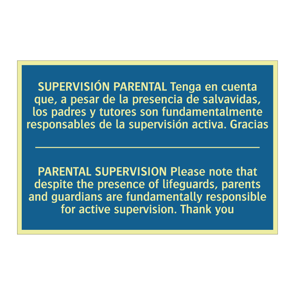 SUPERVISIÓN PARENTAL Tenga en /.../ - PARENTAL SUPERVISION Please note /.../