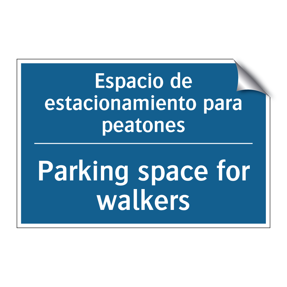 Espacio de estacionamiento para /.../ - Parking space for walkers