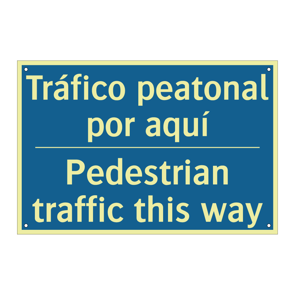 Tráfico peatonal por aquí - Pedestrian traffic this way