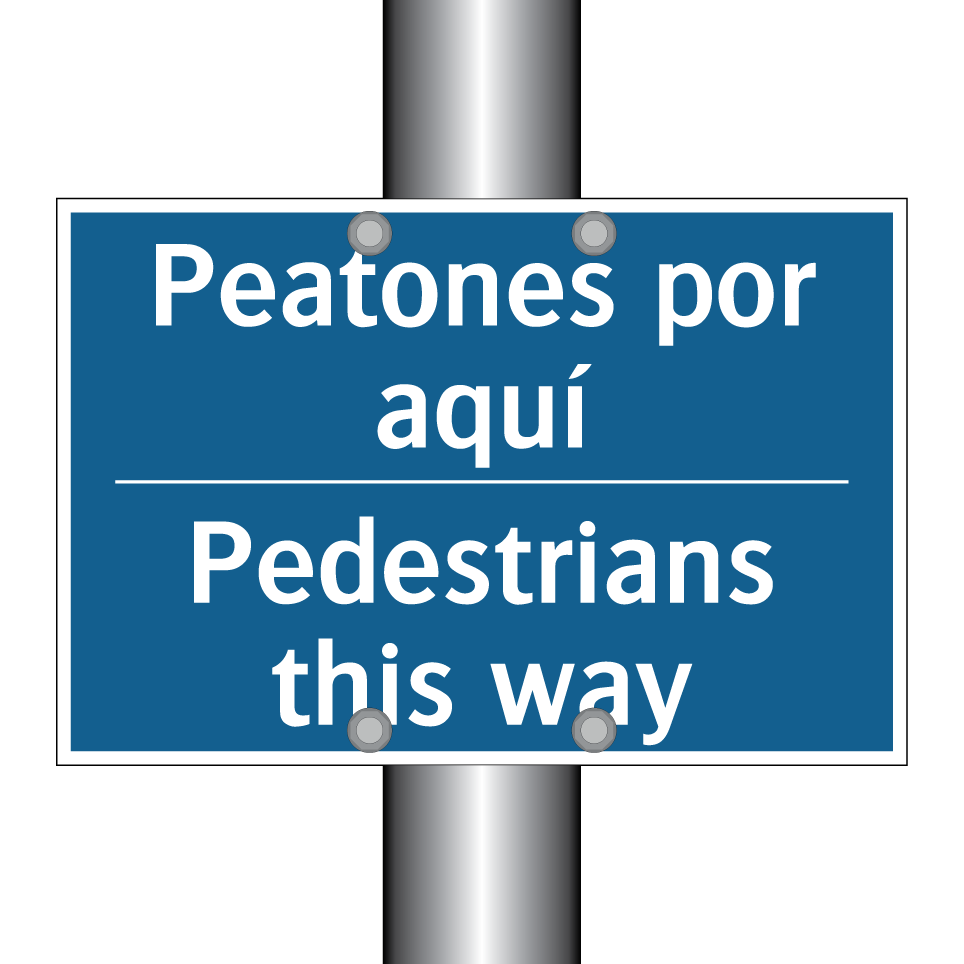 Peatones por aquí - Pedestrians this way