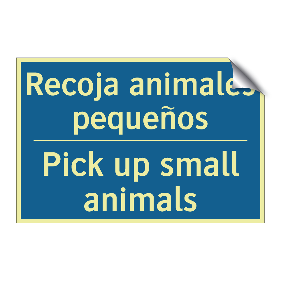 Recoja animales pequeños - Pick up small animals