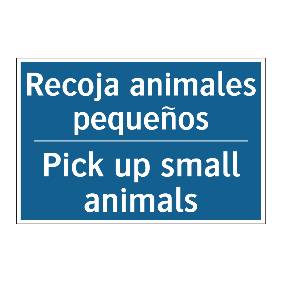 Recoja animales pequeños - Pick up small animals