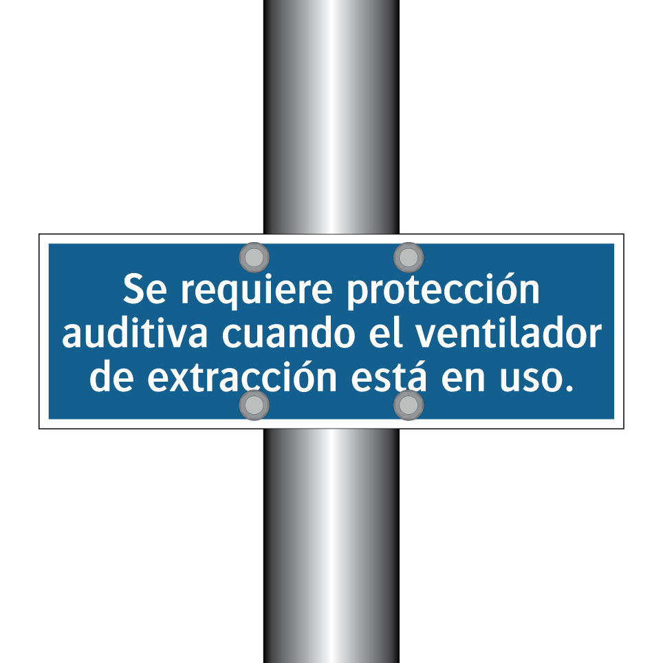 Se requiere protección auditiva cuando el ventilador de extracción está en uso.