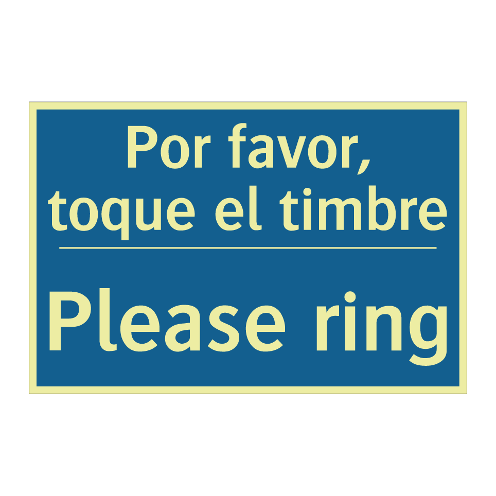 Por favor, toque el timbre - Please ring