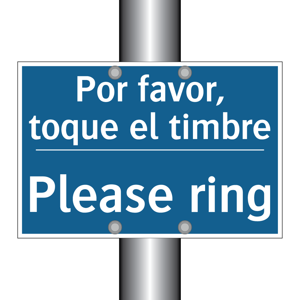 Por favor, toque el timbre - Please ring