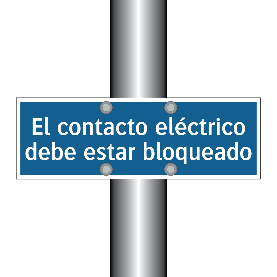 El contacto eléctrico debe estar bloqueado