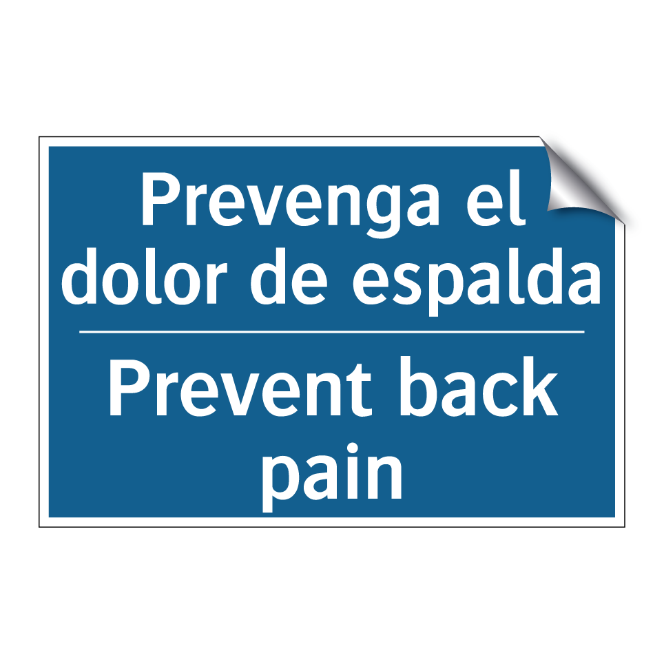 Prevenga el dolor de espalda - Prevent back pain