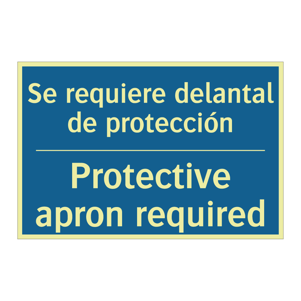 Se requiere delantal de protección /.../ - Protective apron required
