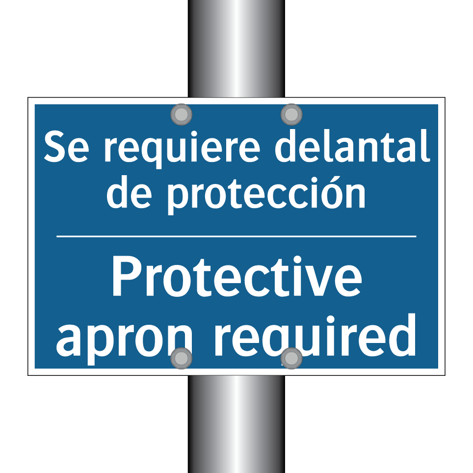 Se requiere delantal de protección /.../ - Protective apron required