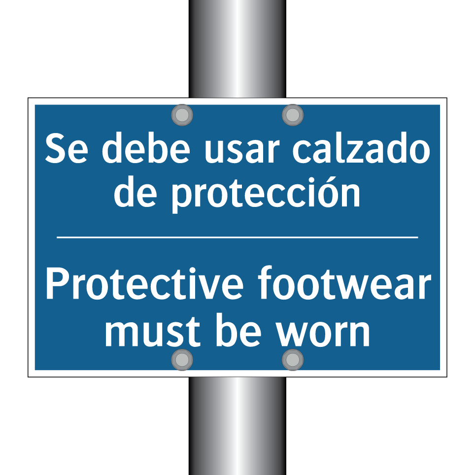 Se debe usar calzado de protección /.../ - Protective footwear must be worn /.../