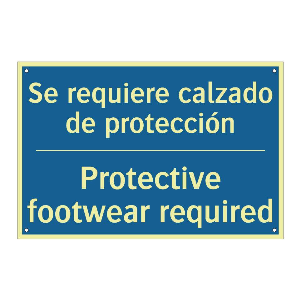 Se requiere calzado de protección /.../ - Protective footwear required