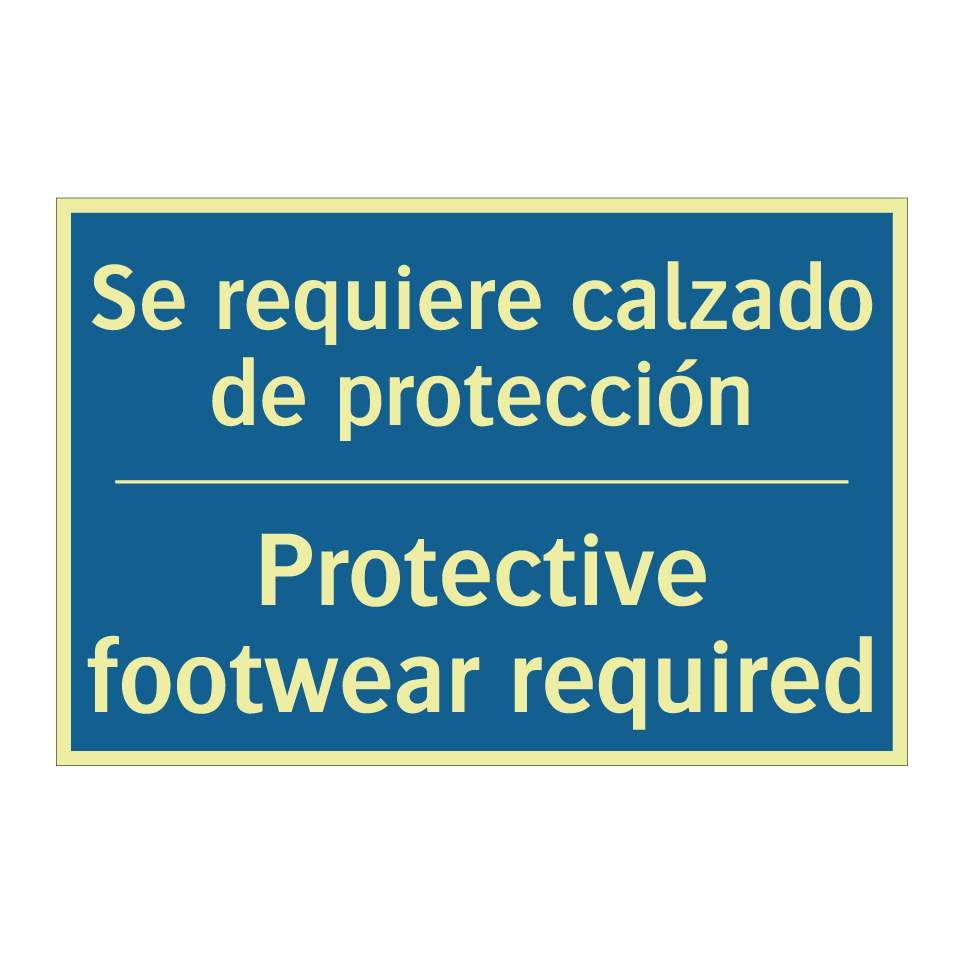 Se requiere calzado de protección /.../ - Protective footwear required