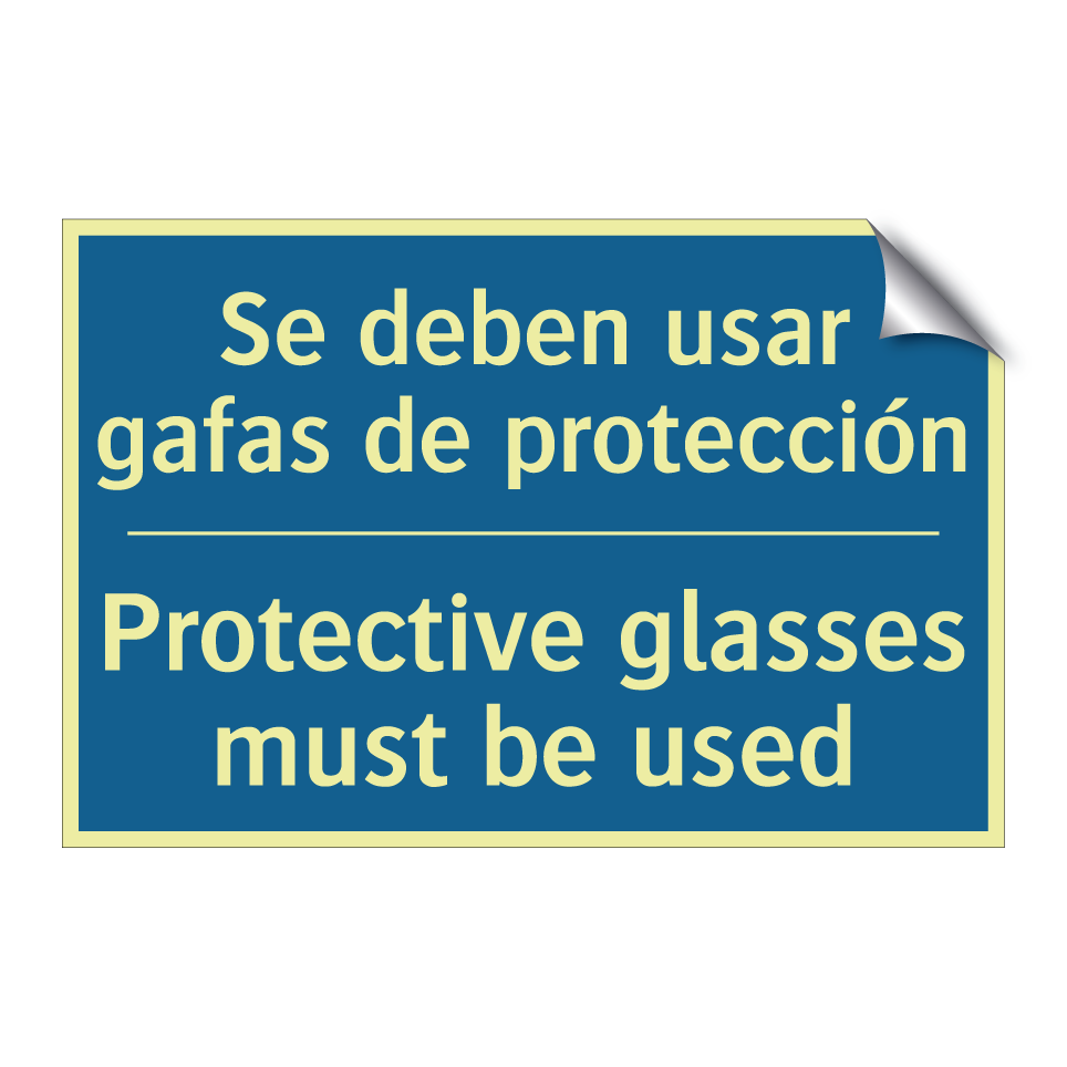 Se deben usar gafas de protección /.../ - Protective glasses must be used /.../