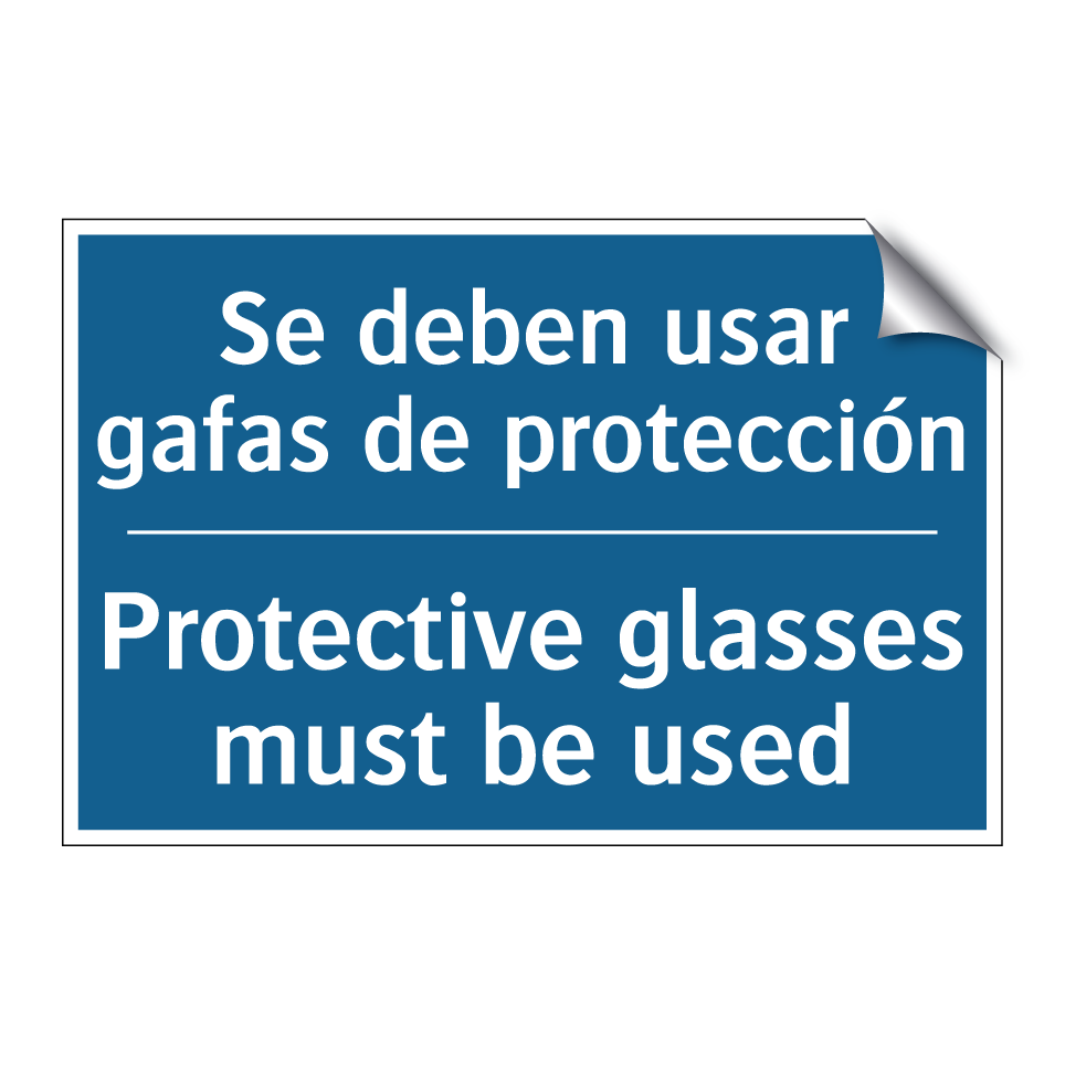 Se deben usar gafas de protección /.../ - Protective glasses must be used /.../